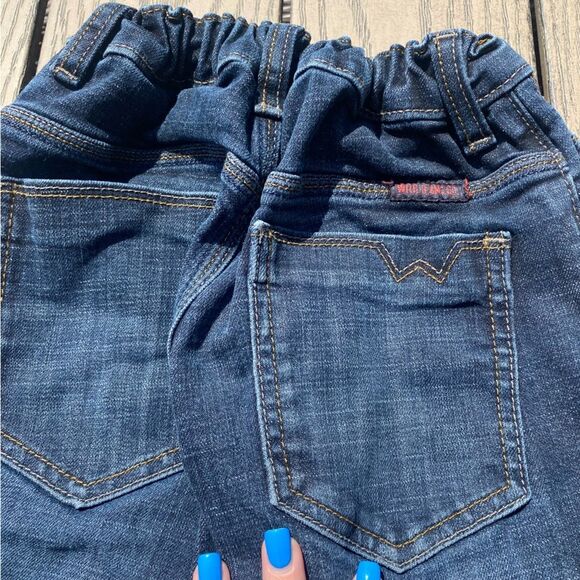 Boys Wrangler dark blue bootcut size 8 regular pull on jeans - Picture 6 of 9